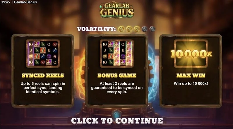 Gearlab Genius - স্পার্ক অফ জিনিয়াস ফ্রি স্পিন